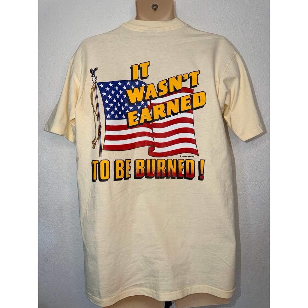 Vintage Desert Storm T Shirt XL Single Stitch USA Made Oneita 1989 Graphic